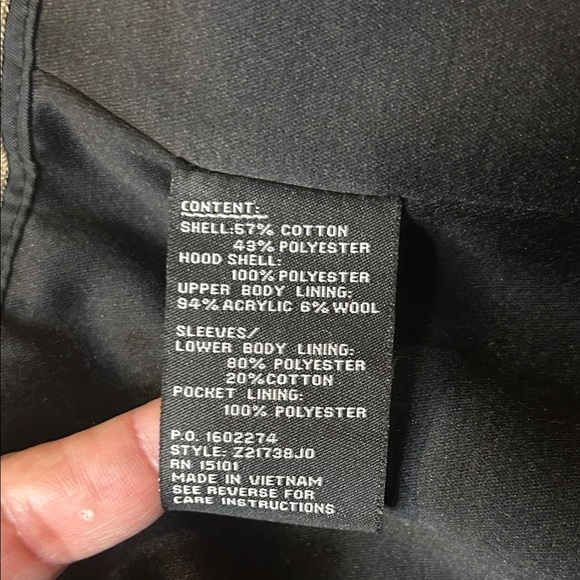Jones New York Black Double-Breasted Trench Coat. Wool blend upper lining. Small - Picture 8 of 16
